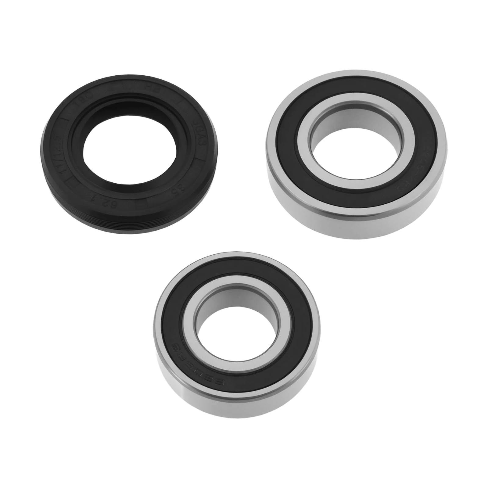 Briny River 1 Set Washing Machine Ball Bearing And Seal Kit 6205-2Rs 6206-2Rs 35X62x11/12.5Mm Repair Kit Compatible With Samsung