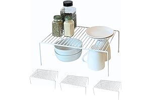 Evelots Kitchen Cabinet Shelf Organizer Rack, Deep Shelf System for Pantry Storage,...