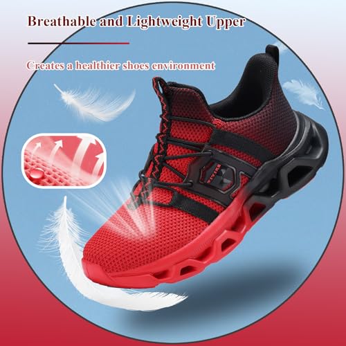 Image of VITUOFLY Boys Girls Sneakers Kids Mesh Lightweight Running Tennis Shoes