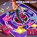 Vanvimen Dance Mat Toys for 3 4 5 6 7 8 Year Old Girls Boys Kids, Bluetooth Dance Play Mat with 5 Mode, Adjustable Volume, Music & LED Lights, 3 4 5 6 7 8 Year Old Girl Boy Birthday Gift Ideas