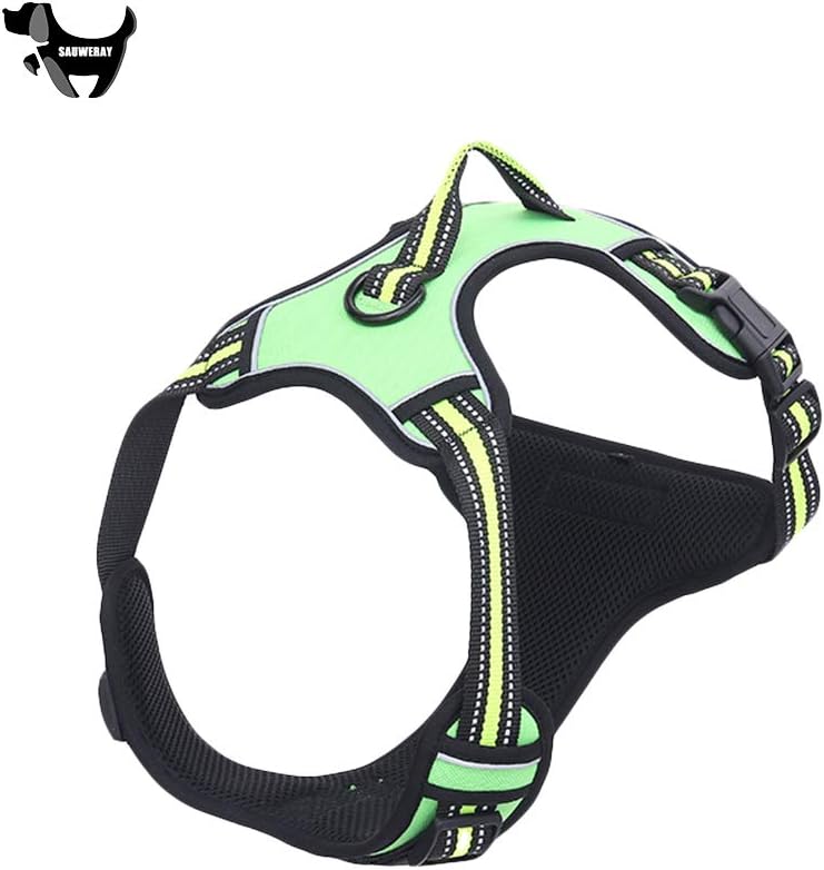 Dog's Pull-Free Harness Pet Chest Strap Reflective Breathable and Durable Easy-to-Control Handle Walking Training and Running C S (B Small)