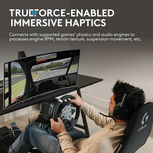 Image of Logitech G RS50 Racing Wheel System - 8Nm Direct Drive Base, RS Wheel Hub with 13 Buttons, 11 inch Round Wheel + RS Pedals - Sim Racing Pedals with 75 kg Load Cell, Modular Design, for PS5 /PS4 /PC - Black