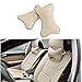 Produktbild Finoki 2pcs Auto Kopfkissen Nackenkissen KFZ Nackenstützkissen Kopfstütze Kissen für Kopf Hals (Beige)