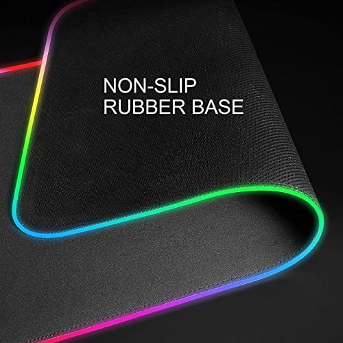 Gaming Mouse Pad-Rgb Mouse Pads, Large Extended Mousepad With 7 Lighting Modes 6 Brightness Levels, Non-Slip Rubber Base Mouse Pad 31.5X11.8 Black #TOP5