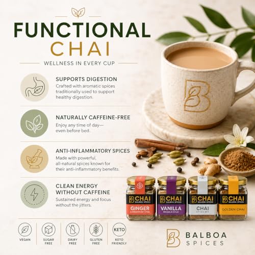 Kit de té chai con 80 porciones y 4 sabores miniatura 2