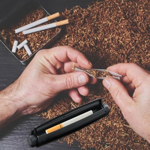 Dokeno Tokarka do papierosów, 110 mm, stożkowa, King Size ręczna maszynka do papierosów, czarna