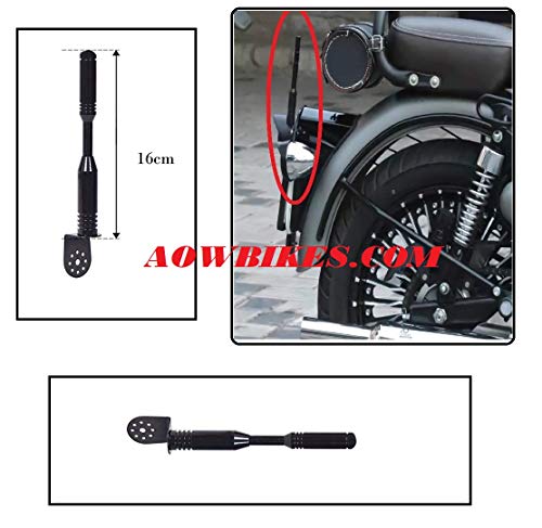 Image of Meenu Arts Universal Black Sporty Antenna for Royals Enfiield Classic 350