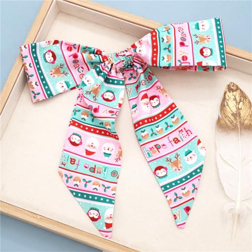 QTMY 4 Pack Christmas Purse Scarf for Bags Silk Head Scarf for Hair Neck Scarves Ribbon for Gift Wrapping,584
