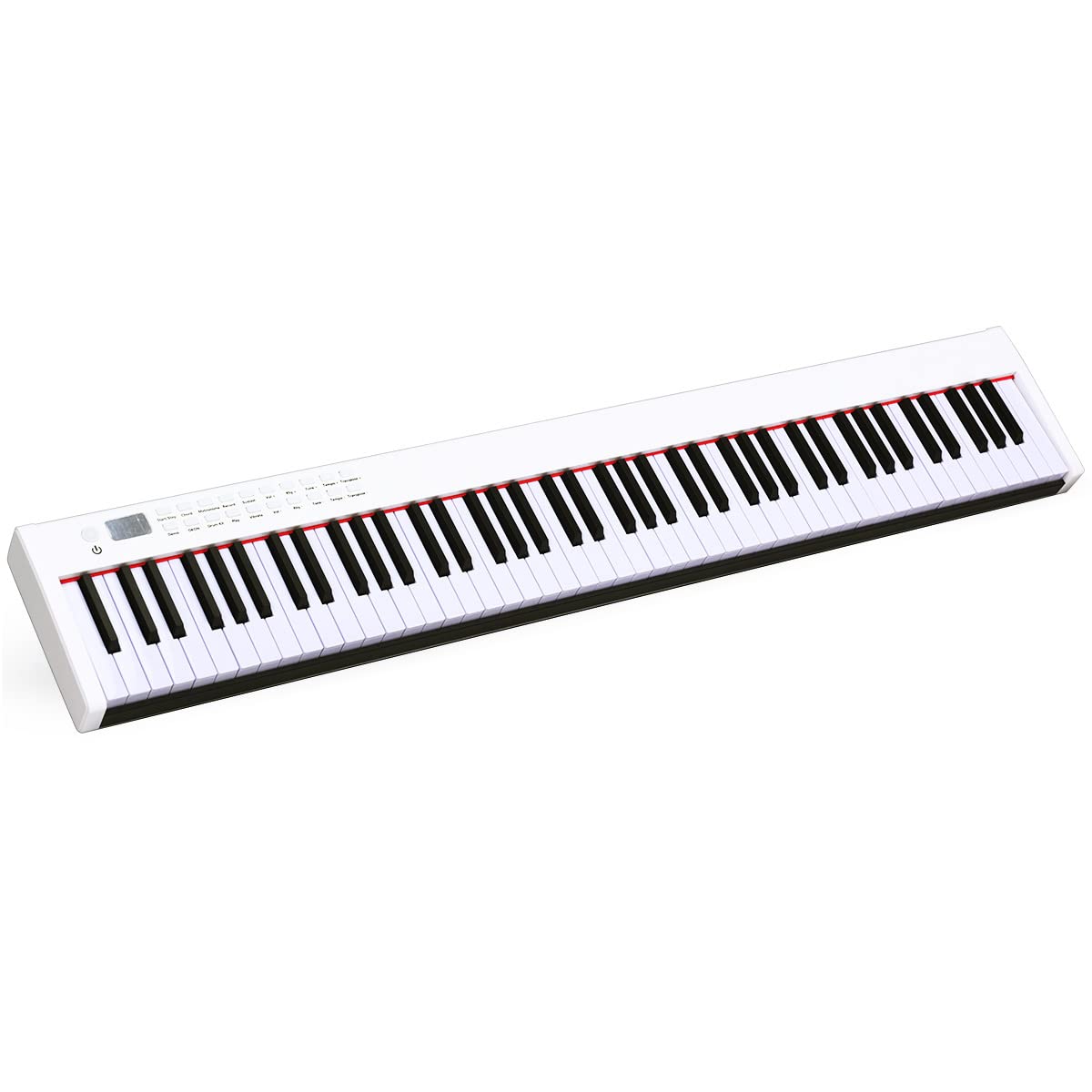 GOPLUS 61/88 Tasten Digitalpiano mit Anschlagdynamischen Standardtasten, Tragbares E-Klavier mit 128 Klänge & Rhythmen, Pedal, Keyboard mit Lehr- & Metronom-Funktionen, MIDI(88 Tasten, Weiß)