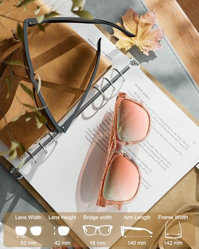 Polarized Sunglasses for Women Men ： Retro Square Frame, UV400 Protection, Lightweight Shades for Driving, Travel4