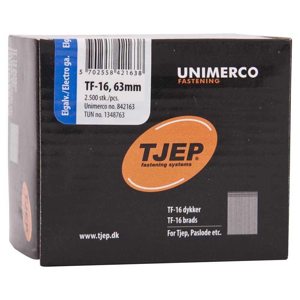 Tjep 63mm TF-16 Straight Galv Brads - Box of 2500