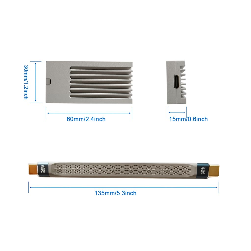 Adaptador USB C a Ethernet de 10 GbE, 10 G USB 3.2 Gen 2x2 RJ45 Realtek