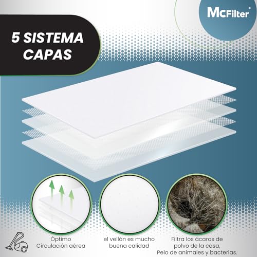 Miniatura 6 de Mcfilter 16 Bolsas De Polvo Compatibles Con Bosch Serie 2 Serie 4 Serie 6 Serie 8, Bbz16fgall Tipo G All, Adecuado Para Bgl8xhyg, Bgd38rd1h, Bgds2champ Gl-20 30 Alergia Moveon Mini