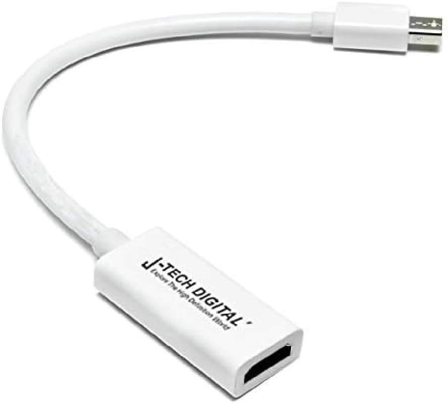 J-Tech Digital JTDMINIHDMI Mini DisplayPort to HDMI Adapter Female Cable for MacBook/MacBook Pro/iMac/MacBook Air