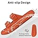VONMAY Cloud Slides Slippers for Women Men Shower Sandals Non Slip Soft Sole Thick Foam Double Buckle Adjustable House Shoes, Orange