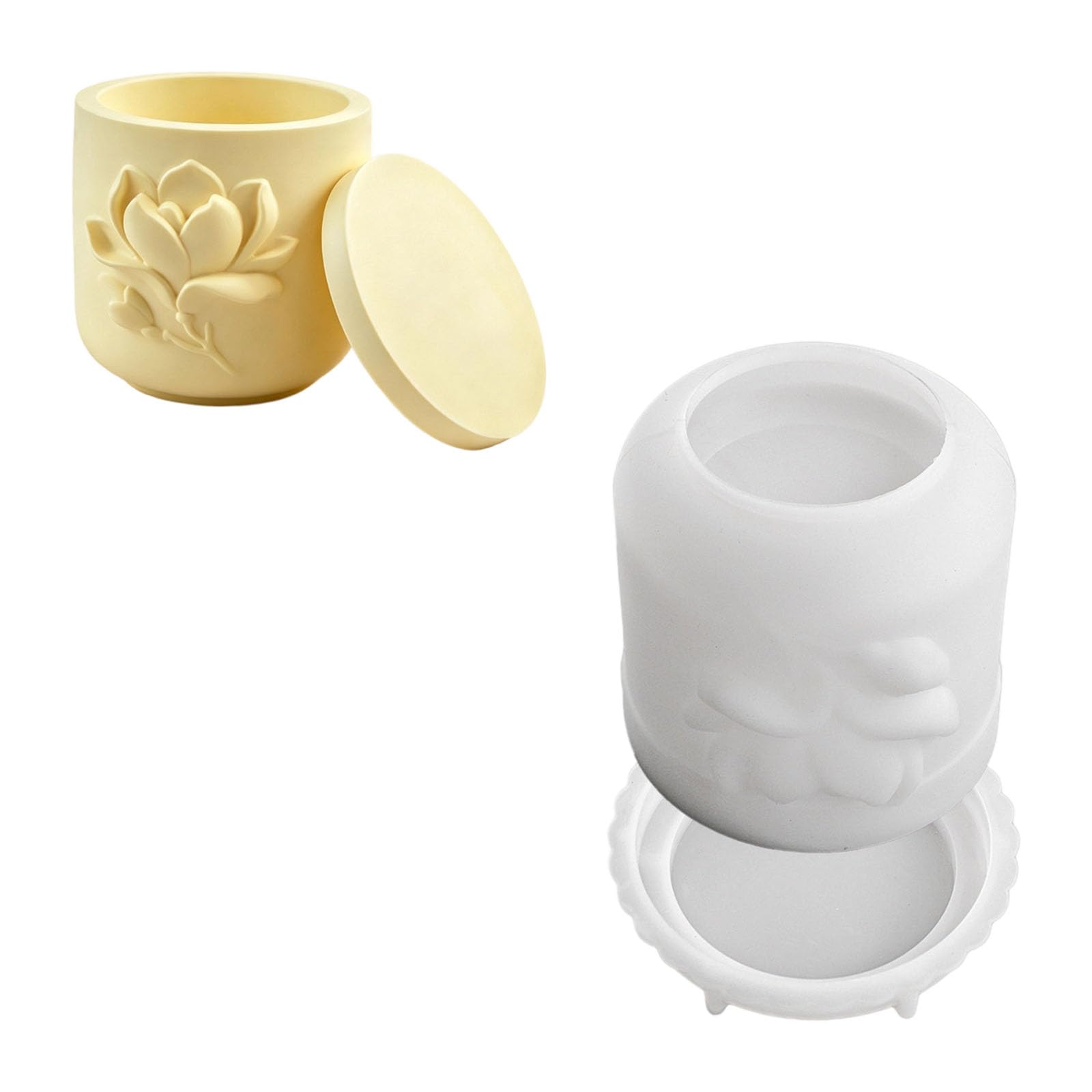 Mekalero Rose Silicone for Soap Making with Lid Craft Silicone for Waxlights
