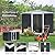 Patiometh 8' x 6' Outdoor Metal Storage Shed Outdoor Shed Galvanized Steel Garden Shed with Sliding Door and Window for Ventilation Storage Sheds House for Backyard Garden