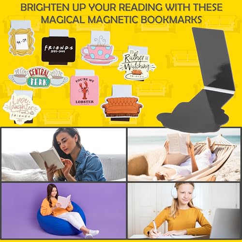 FRIENDS Magnetic Bookmark Page Holder School University for Kids Teens Women Students Teachers Stocking Fillers Gifts for Readers Xmas Gifts (Multi 8 Pack) - Image 4