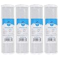 4-Pack Replacement for Liquagen liqua 514 Activated Carbon Block Filter - Universal 10 inch Filter Compatible with LiquaGen 5 STAGE- AQUARIUM REEF REVERSE OSMOSIS SYSTEM - Denali Pure Brand