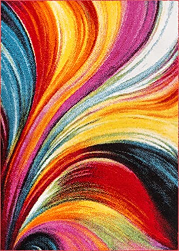 Tapete Aurora Multicolor 5'3" x 7'3" Geométrico miniatura 3
