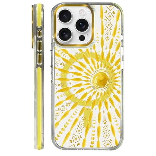 Coque iPhone 15 Pro magnétique antichoc et transparente protection anti-rayures soleil doré