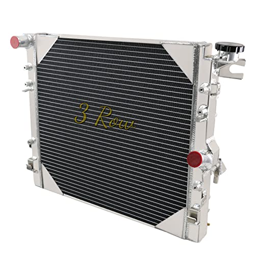 TSMINDUSTRY 3 Row Aluminum Radiator Compatible with 2007-2018 Jeep Wrangler JK Sport 3.6L 3.8L V6 2008 2009 2010 2011 2012 2013 2014 2015 2016 2017 CU2957 Radiators
