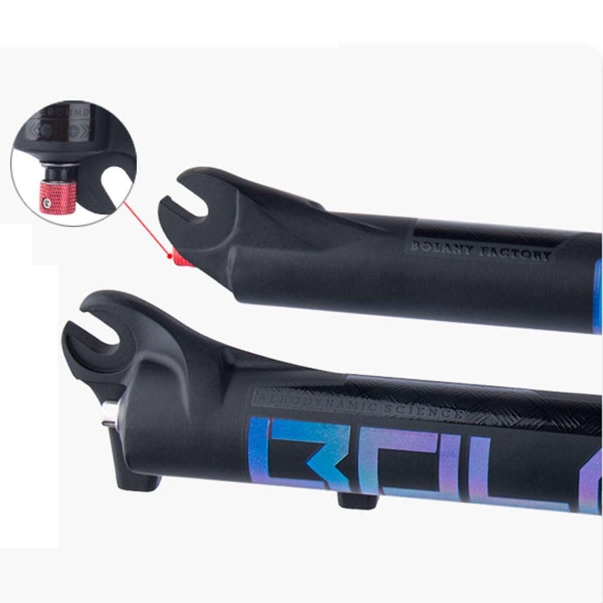 Widelec amortyzowany do rowerów górskich do 26/27,5/29 cali MTB zawieszenie pneumatyczne 100 mm skok sprężyny QR 9 x 100 mm zdalna blokada hamulec tarczowy stożkowy rura widelec rowerowy (kolor: złoty