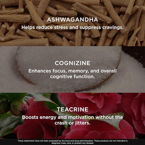 Image of Genius Thermogenic Fat Burner, 60 Diet Veggie Pills - Weight Loss & Metabolism Supplement, Appetite Suppressant & Energy Booster - Caffeine-Free Nootropic Focus & Brain Boost - Ashwagandha & TeaCrine