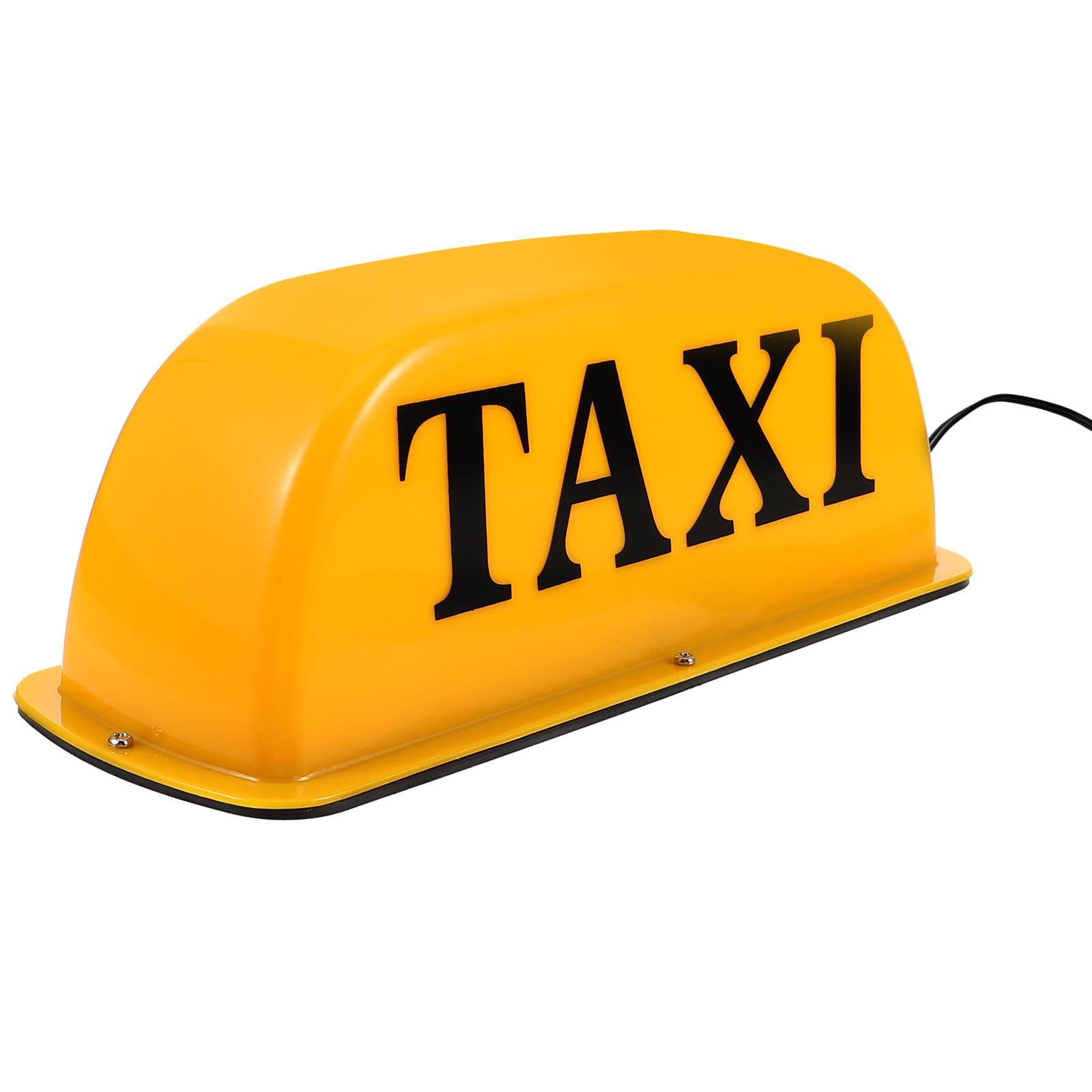 Lampada Segnaletica Taxi Magnetica per Veicolo, Luce Gialla in Plastico Resistente, per Guida Notturna e Auto Taxi, Facile da Fissare Sul Tetto
