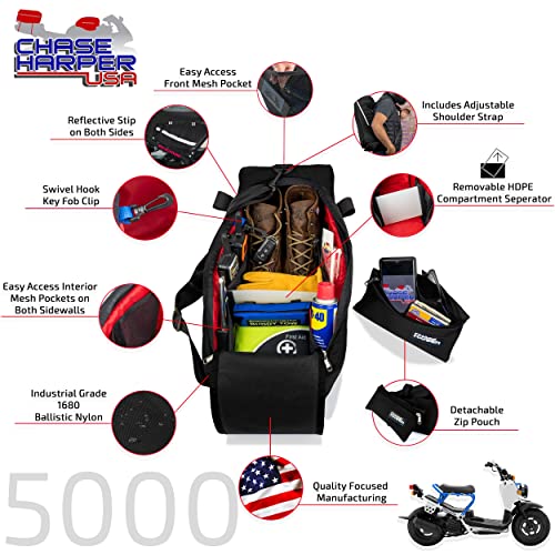 Pack Valor Ruckus - Bolsa Bajo Asiento 5000 y Bolsa Barril 105000 Combo - Compatible con Todos los Años Modelo Ruckus con Marco Stock - Azul miniatura 3