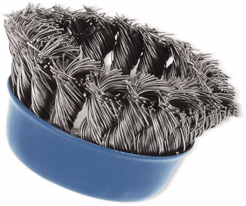 Topfbürste Ø75mm M14 gezopft Drahtbürste für Winkelschleifer Kegelbürste