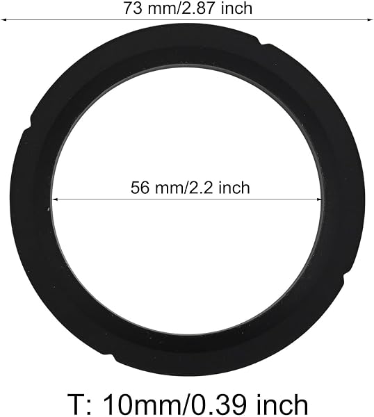 Lot de 2 joints d'étanchéité de tête de groupe compatibles Bezzera 73 x 56 x 10 mm, conçus pour une étanchéité optimale et une performance optimale de machine à expresso - 2