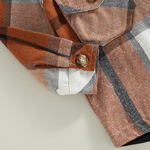 MA&BABY Toddler Plaid Hooded Button Down Jacket #TOP14