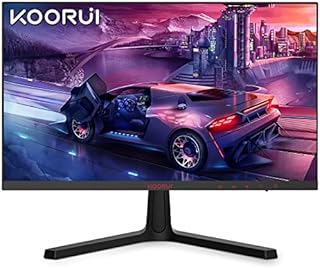 KOORUI 24 Inch Computer Monitor -FHD 1080P Gaming Monitor 165Hz VA 1ms Build-in FreeSync™, Compatible G-sync, LED Monitors with Ultra-Thin, HDMI X2 /DP, VESA Compatible, Tilt Adjustable, Eye Care 24E4