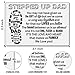 Stepped Up Dad Gifts From Daughter Son, Stepped Up Dad Wallet Card Insert, Thank You Gifts for Stepped Up Dad Father's Day Birthday Christmas, Stepped Up Dad Appreciation Gift Engraved Wallet Card