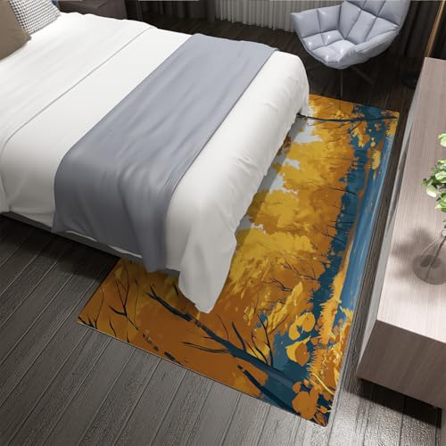 Tapis Fall Forest fin anti-trébuchement pour chambre