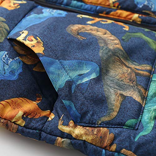 MOMOLAND little Boys front zip Dinosaur Sleeveless Warm Padded Vest, Outerwear4