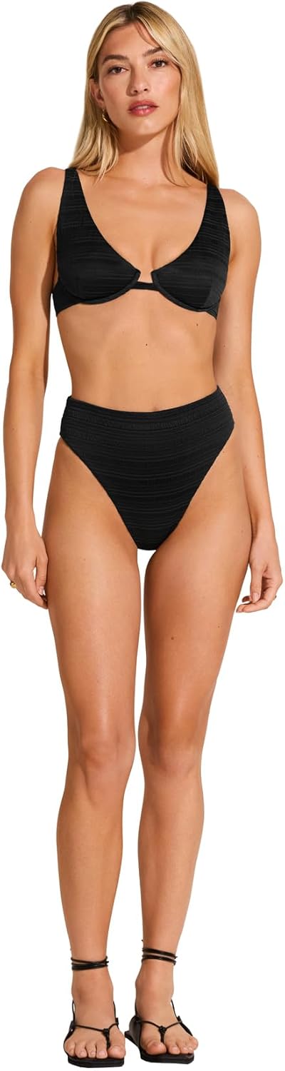 Vitamin A Women's Swimwear Barcelona Cheeky High Waist Swim Bikini Bottom Separate