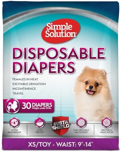 Simple Solution Disposable Dog Diapers, Female Dog Diapers, Puppy...