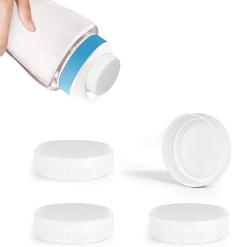 Lid for Cirkul Water Bottle - 4 Pack Cap Lid Replacements Compatible with Cirkul, Fits Cirkul Flavor Cartridges, Essential Accessories for Plastic and Stainless Steel Water Bottles