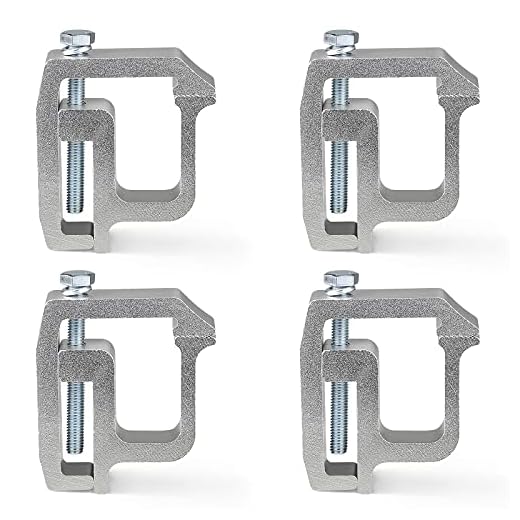 JDMON Compatible with Mounting Clamps Truck Caps Camper Shell Chevy Silverado Sierra 1500 2500 3500,Dodge Dakota Ram 1500 2500 3500,Ford F150 F250,Titan,Tundra 4PCS Silver