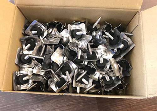 木下地用波板ビス5×35オールステン【32波用100本入】ポリカ・ガルバ波板等に使用 (ビスも座金もステンレス製)