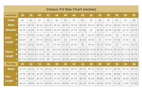 Men's Suit 2 Piece Classic Fit Elegant 2 Buttons Solid Jacket Blazer & Pants Set for Business Wedding Daily3