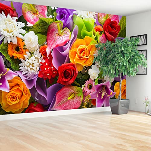 Papier peint moderne fleurs Tulup protection murale durable
