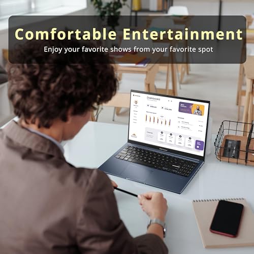 Image of ASUS VivoBook 15.6 inch Touchscreen FHD Laptop, 12th Gen Intel Core i7-1255U, 40GB RAM, 2TB PCIe SSD, Intel Iris Xe Graphics, Backlit Keyboard, WiFi 6, Windows 11 Pro, Quiet Blue, 32GB Hotface USB Card