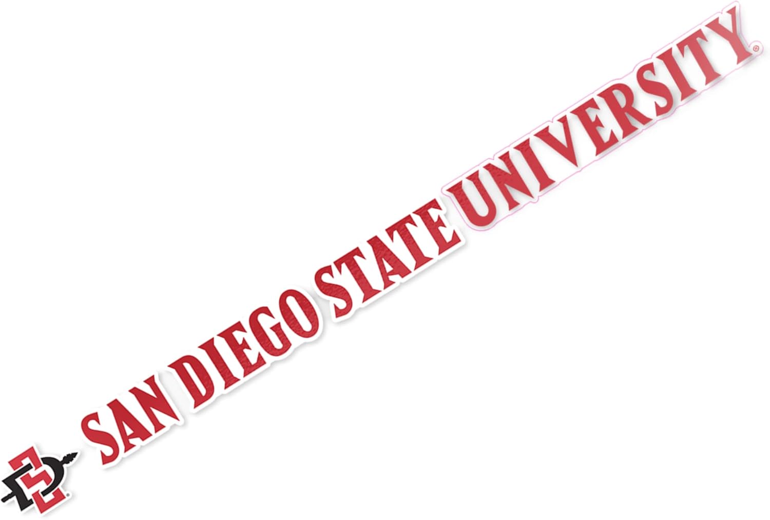 Desert Cactus San Diego State University Sticker Name Logo Vinyl Decal Laptop Water Bottle Car Scrapbook (15 Inch Sticker)