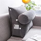 XUEQAN Wedge Bed Pillow for Sitting Up in Bed, Reading and Tv Pillow with Adjustable Neck Pillow, for Reading, Gaming, Watching(1)