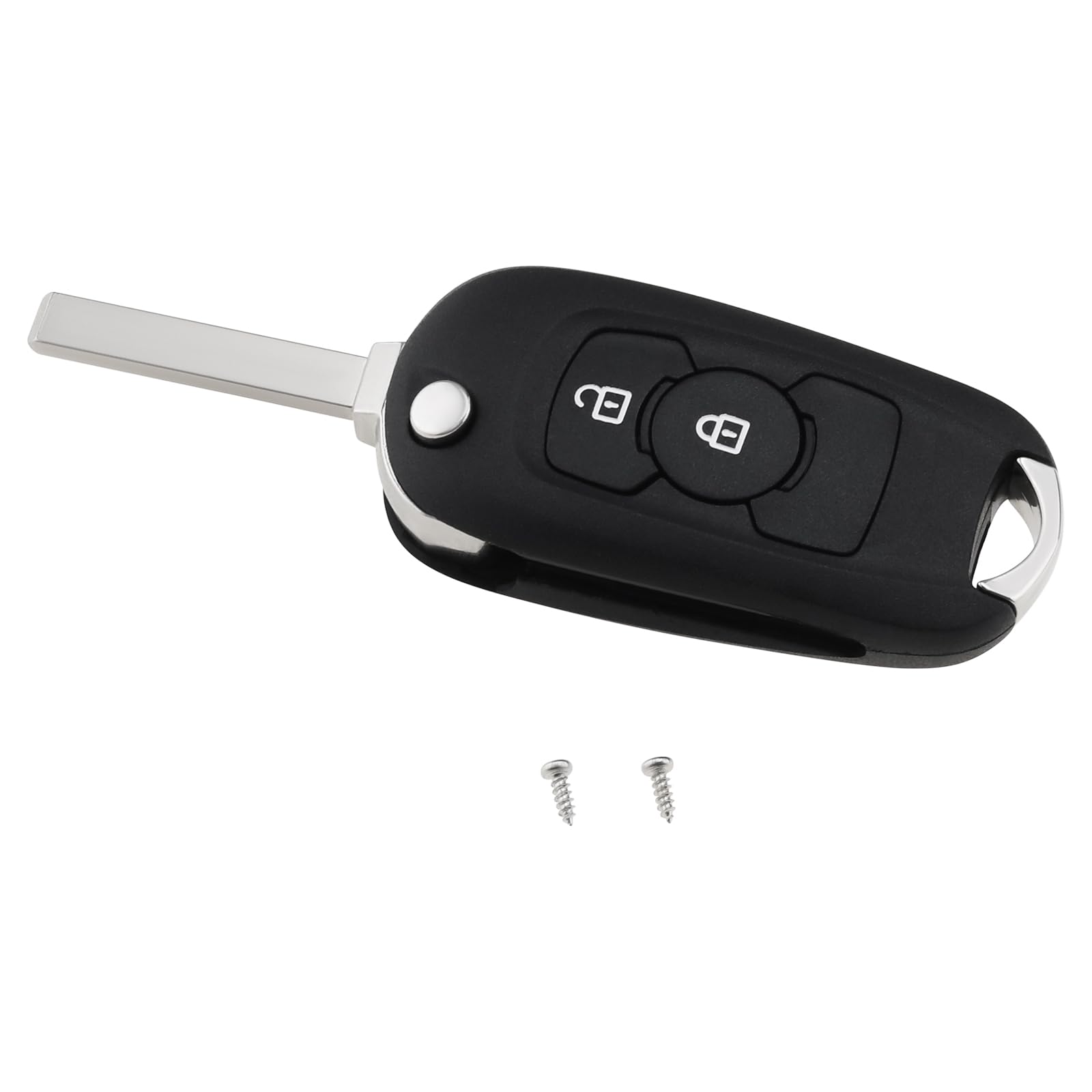 ECSiNG 2 Buttons Folding Car Remote Key Cover Shell Case Compatible with Vauxhall Astra K 2015 2016 2017 2018 2019 2020 Compatible with Opel Replacement Key Shell case
