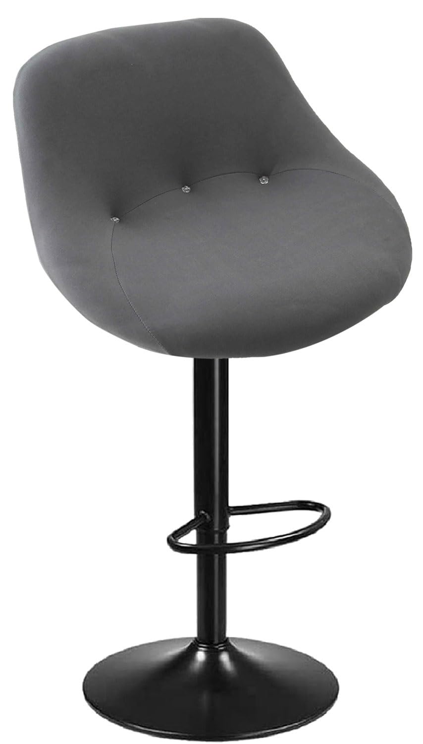 SDNAM Pub Bar Counter Stool Chair Covers with Back and Arms Set of 4/2/1 Stretch, Swivel Curved Kitchen Barstool Chair Cover Curved Back Bar Stool Slipcovers with Arms(H19,1PC)