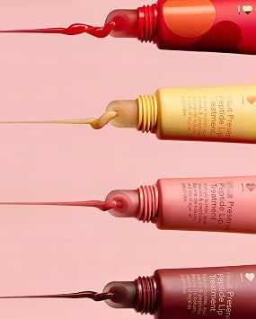 Pout Preserve Peptide Lip Treatment, Shiny Lip Stain Tint, Summer Lip Gloss, Hydrating Peptide Lip Treatment, Red Brown